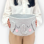 Elephant Grey Storage Basket