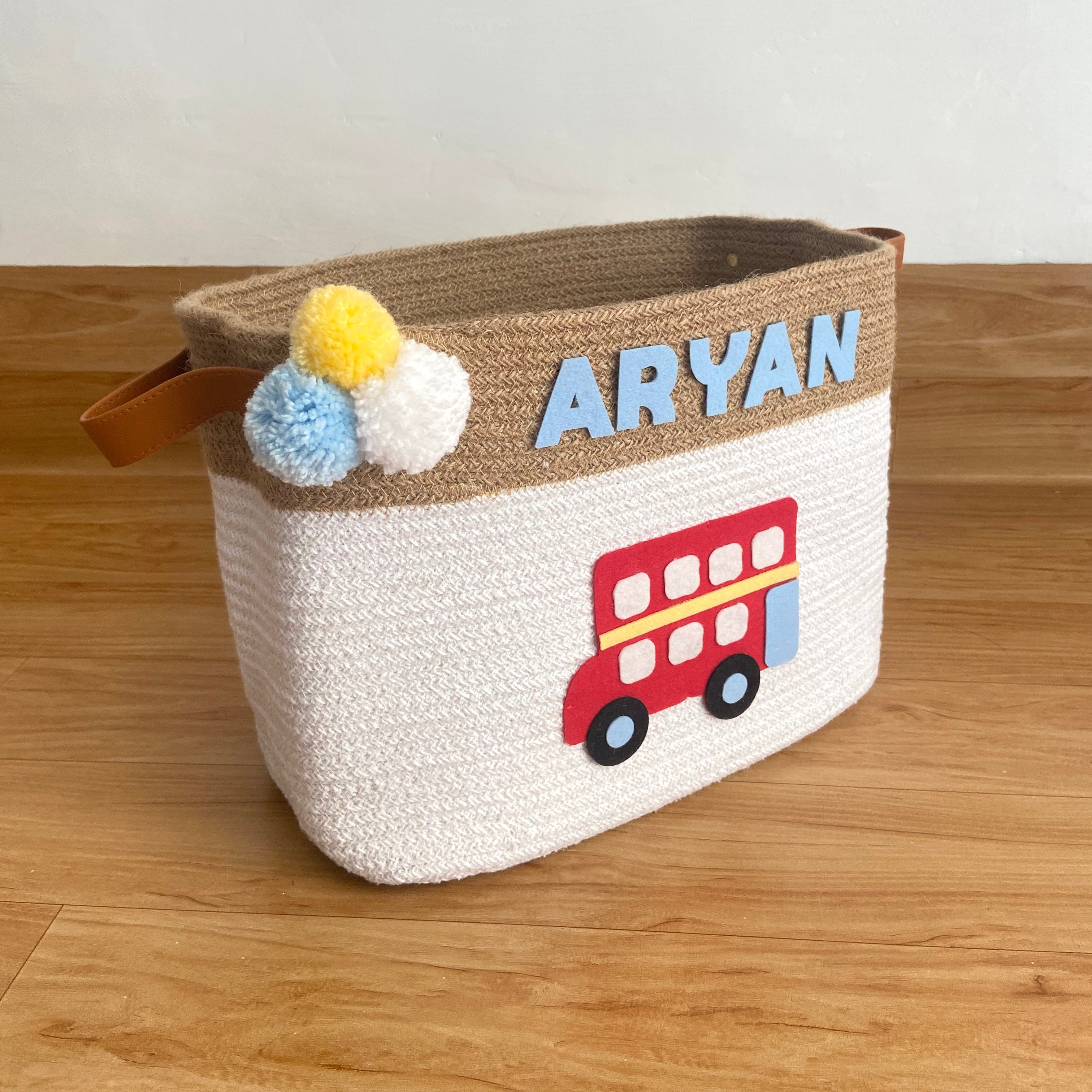 Red Bus Storage Basket