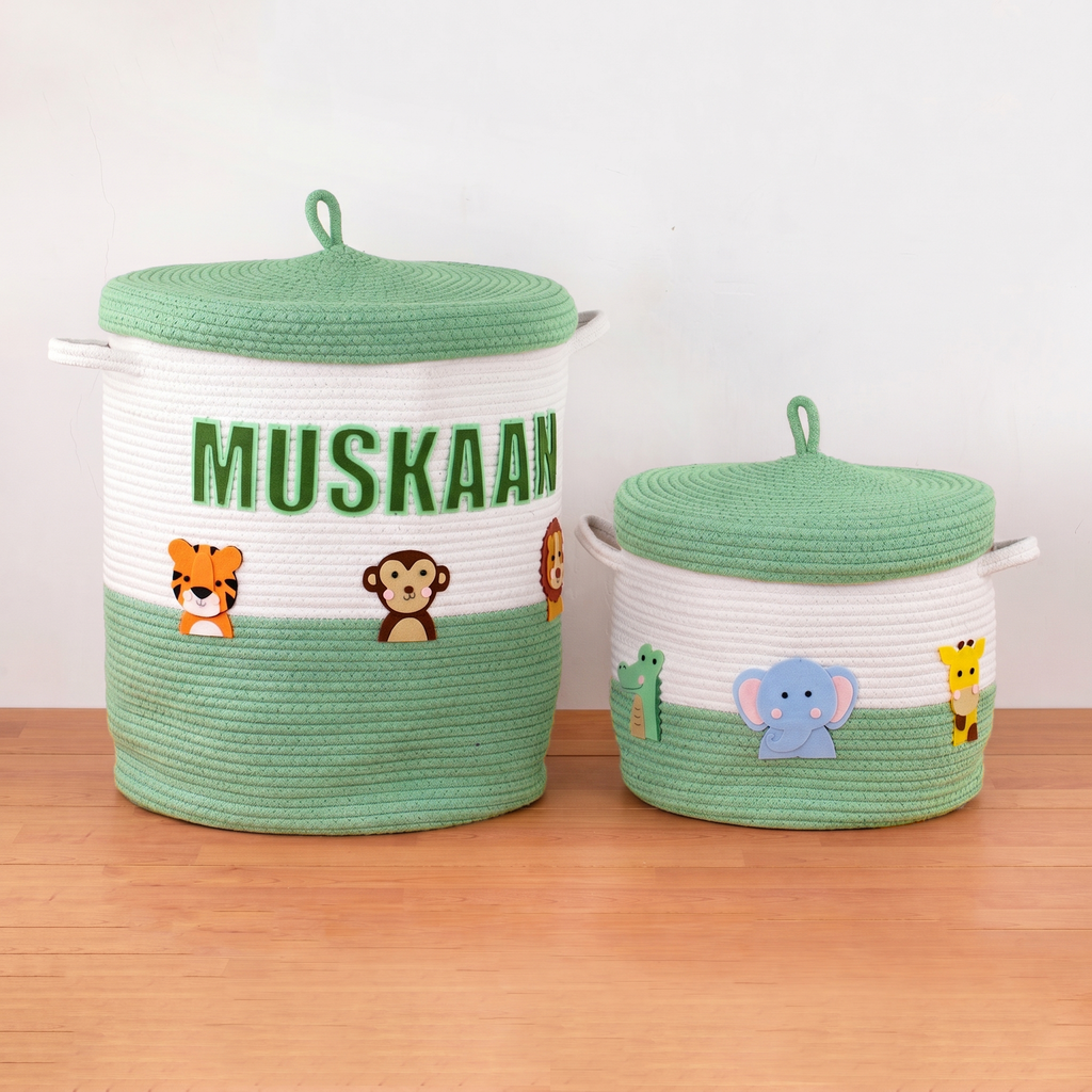 Safari Animals Storage Basket