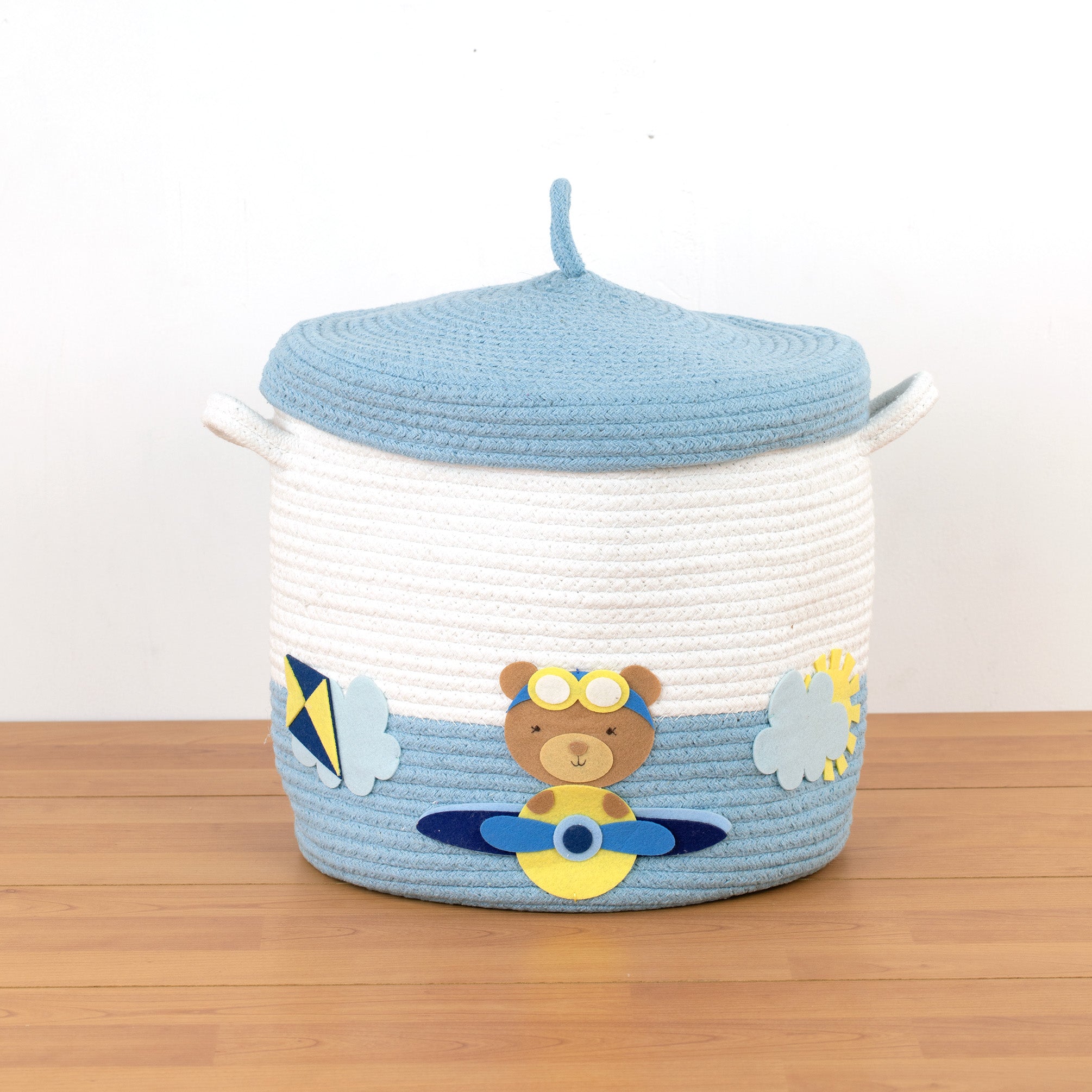Teddy Airplanes Storage Basket