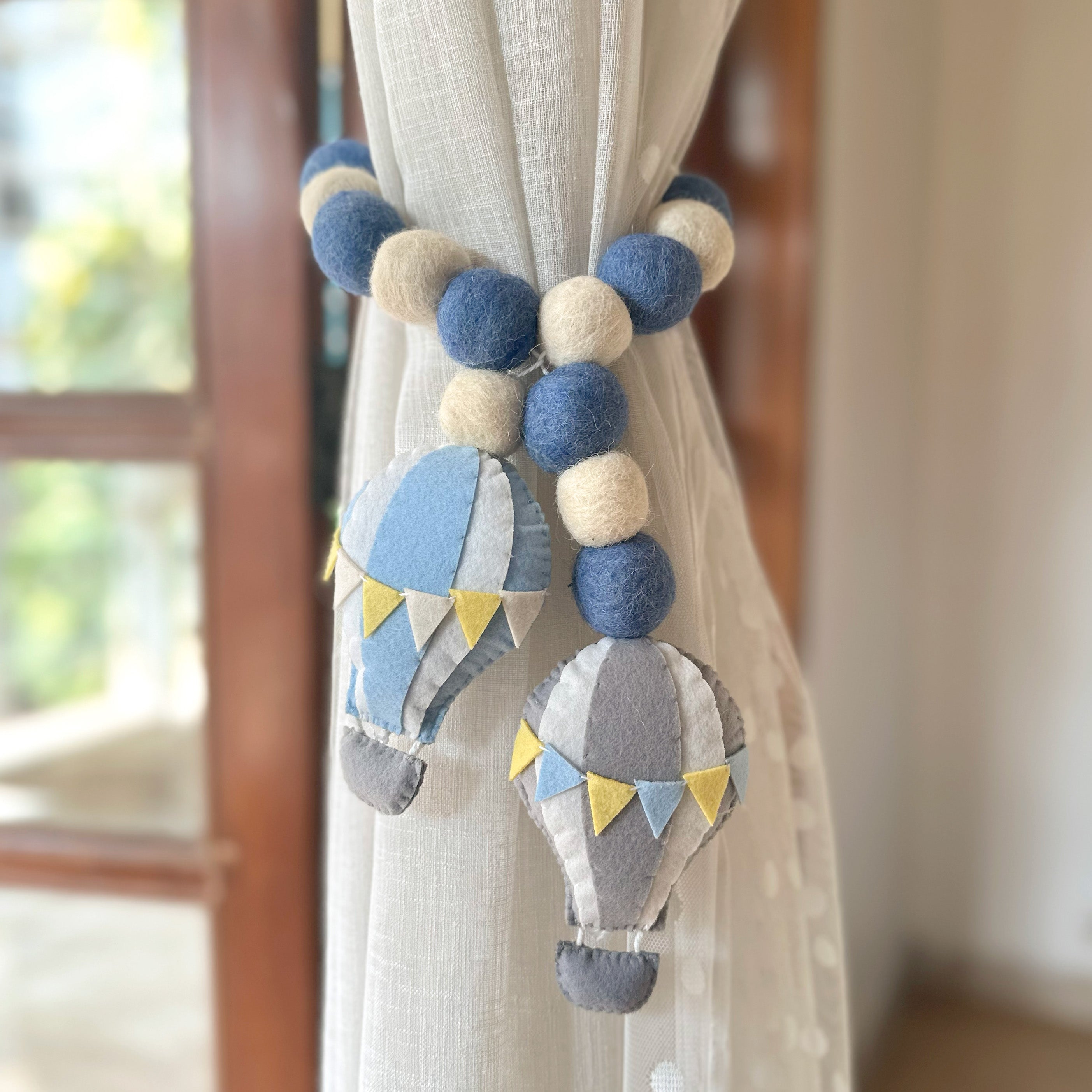 Blue Hot Curtain Ties