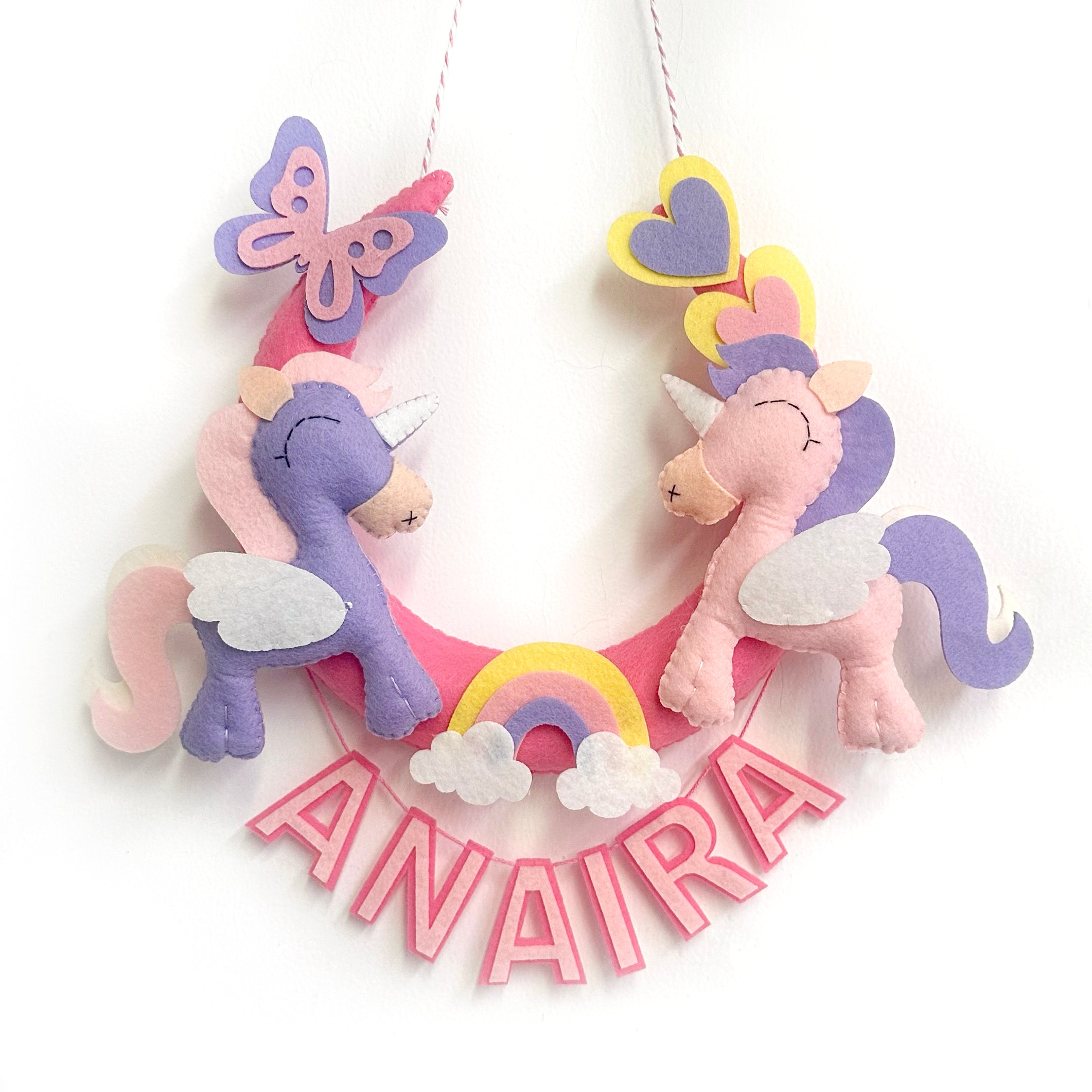 Unicorn Rainbows Name Hanging