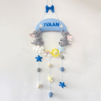 Blue Elephant Name Hanging