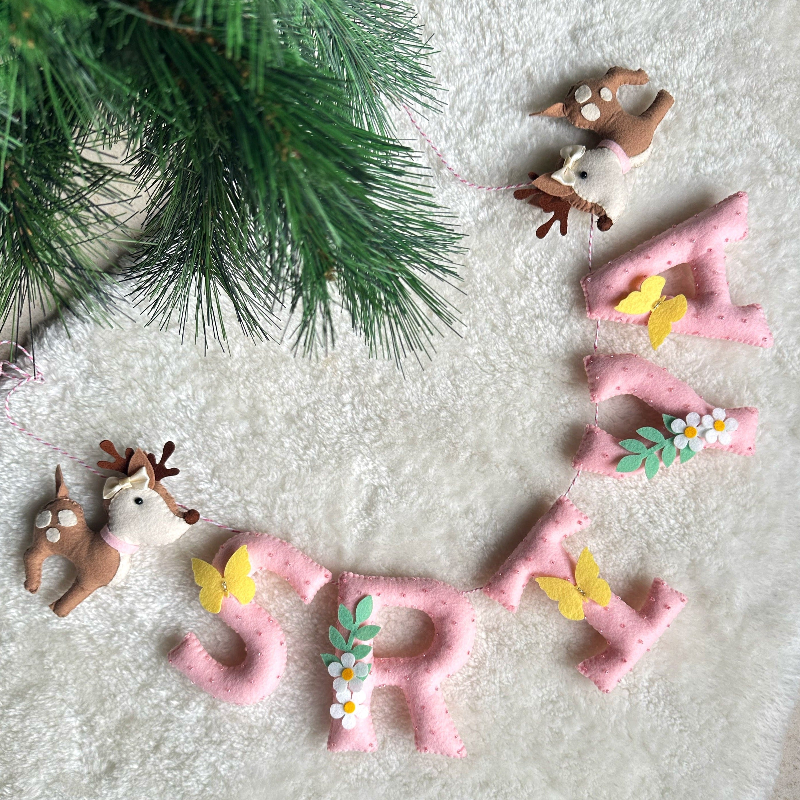 Enchanted Deer Name Hanging