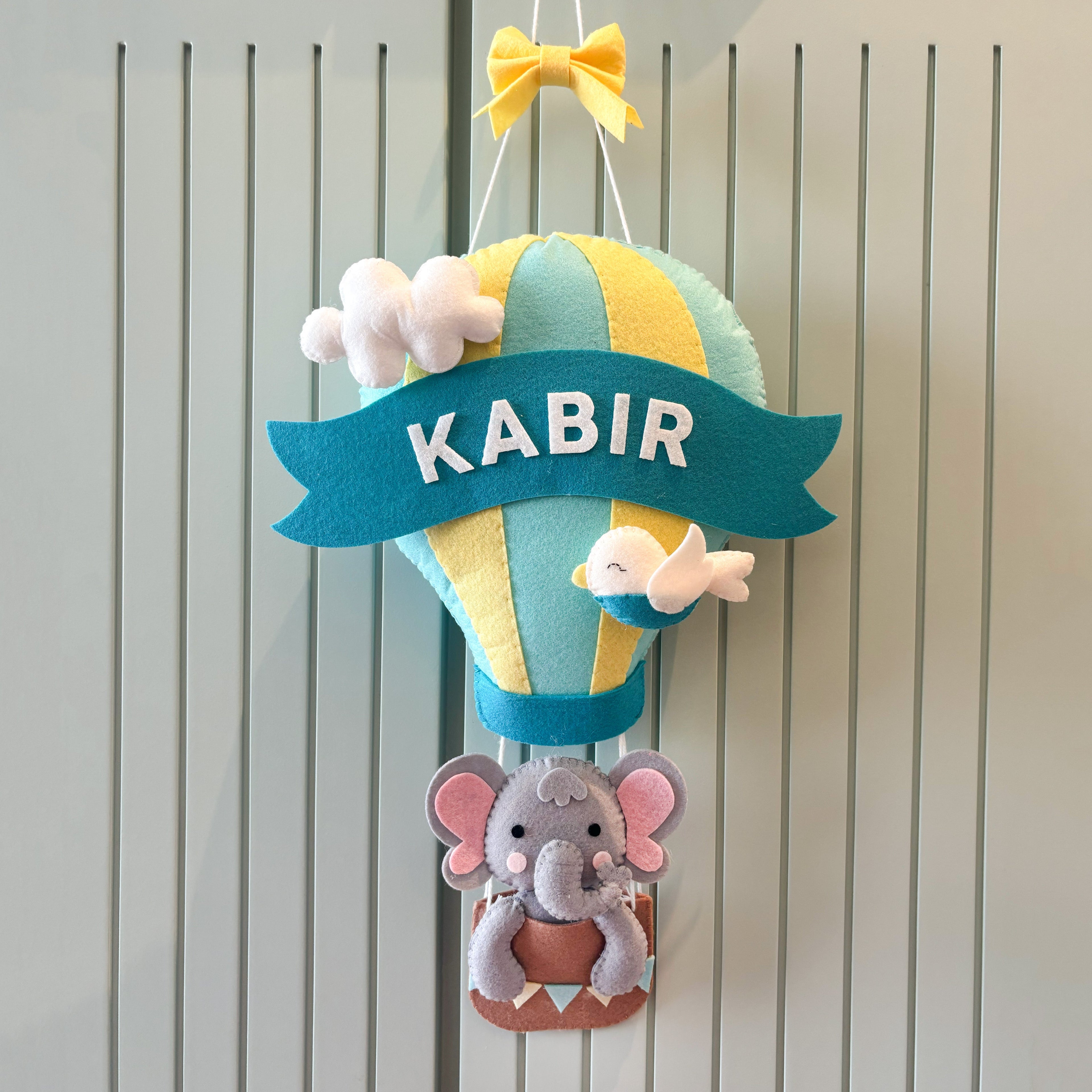 Blue Name Hanging