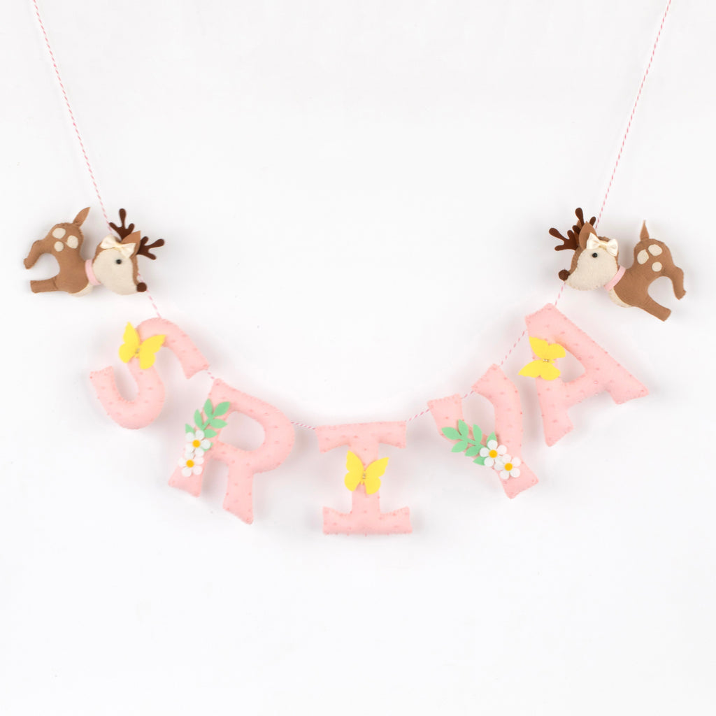 Enchanted Deer Name Hanging