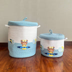Teddy Airplanes Storage Basket