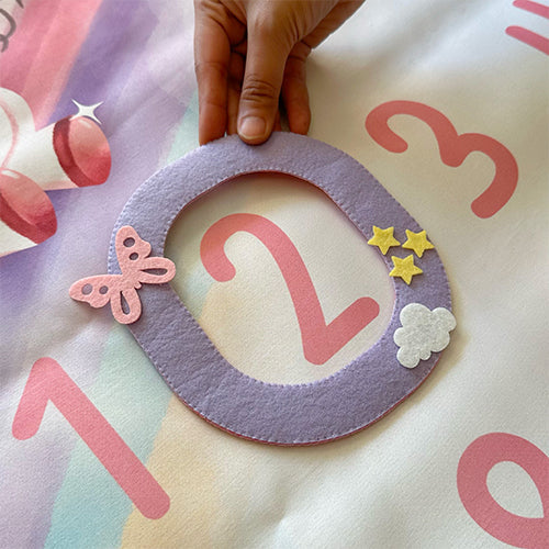 Flying Unicorns Milestone Blanket