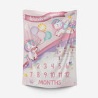 Flying Unicorns Milestone Blanket