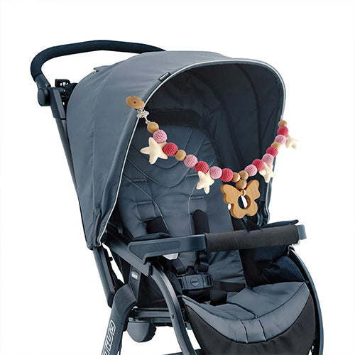 Pink Butterfly Stroller Chain