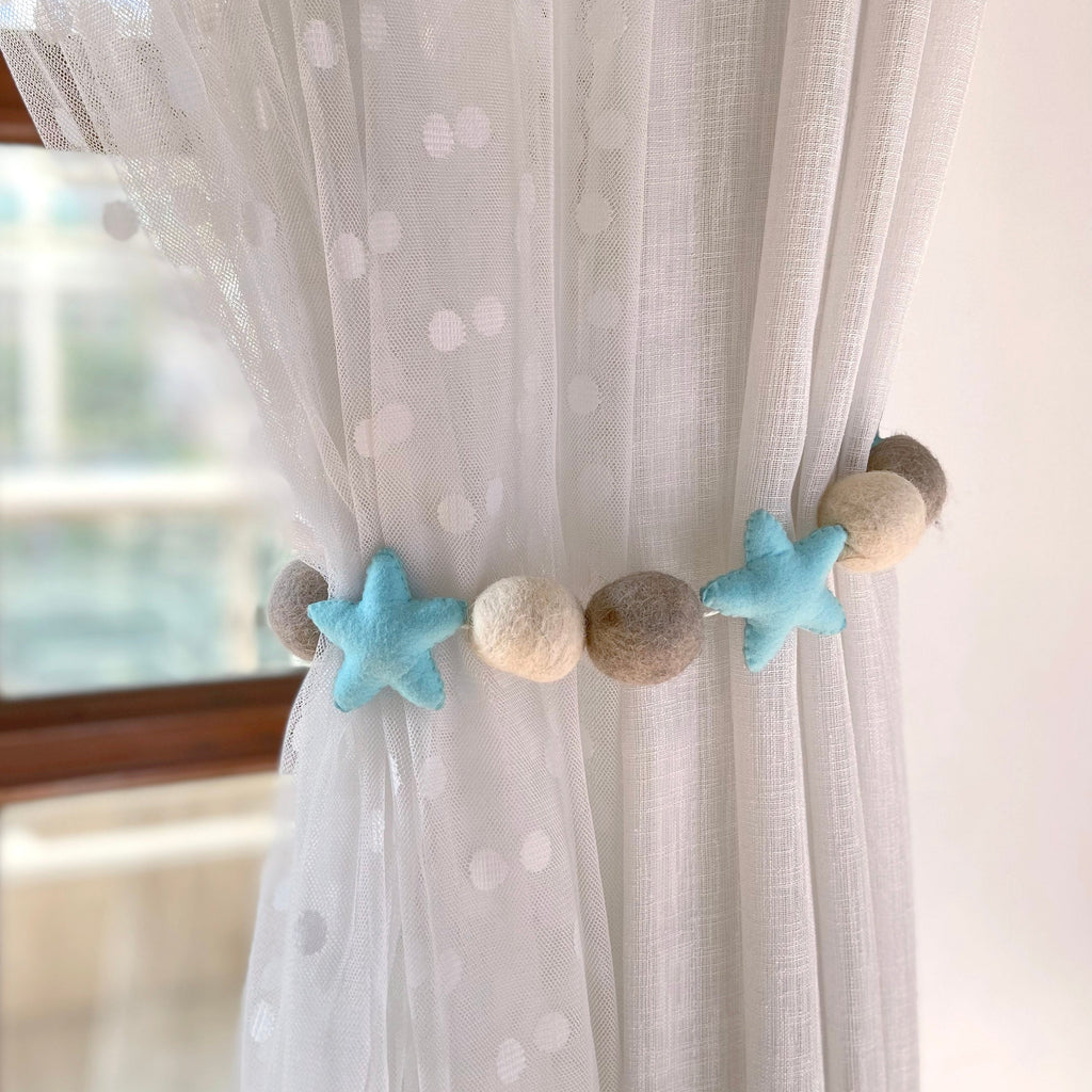 Star Felt Curtain Ties