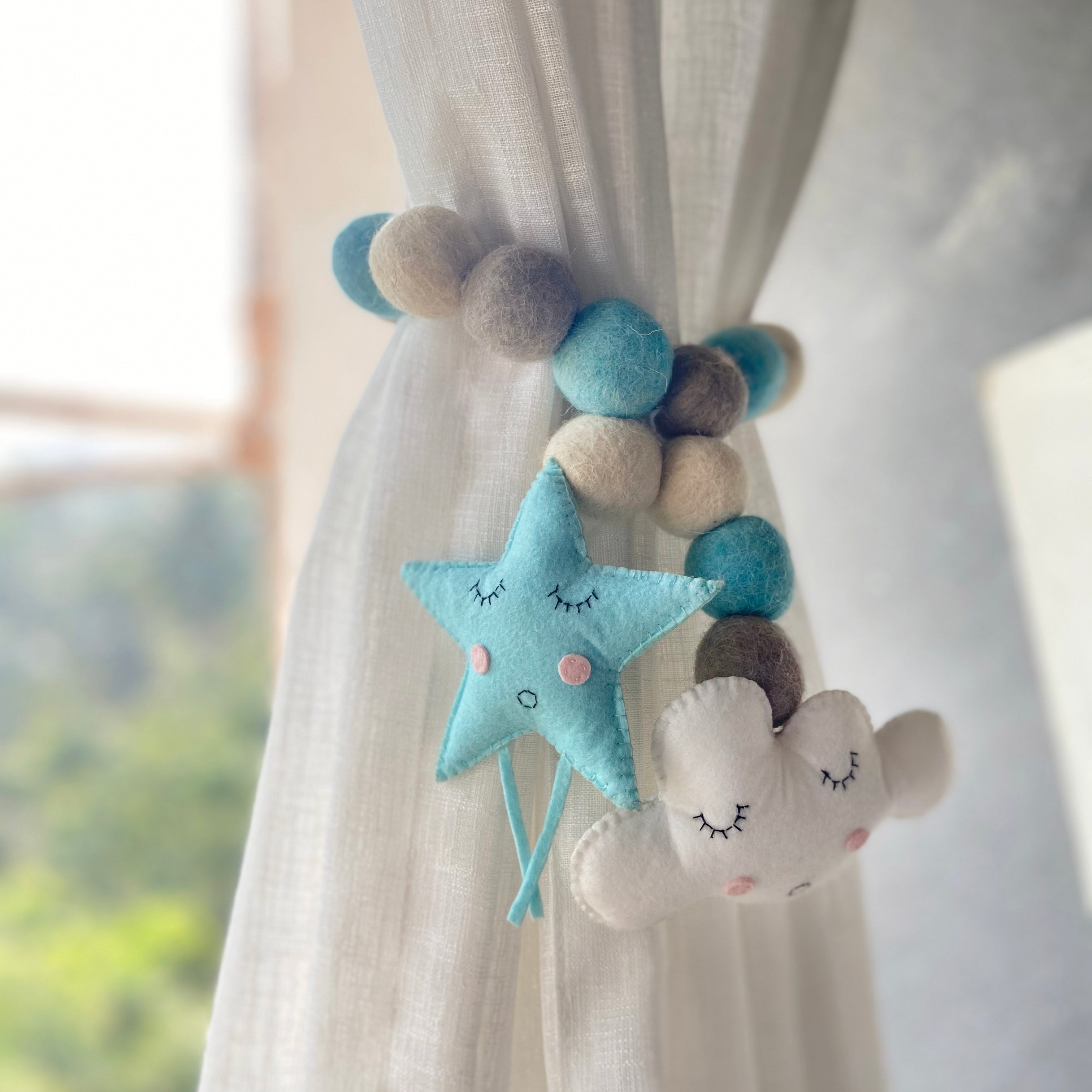 Cloud Star Curtain Ties