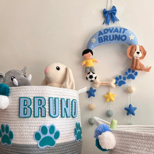 Blue Name Hanging