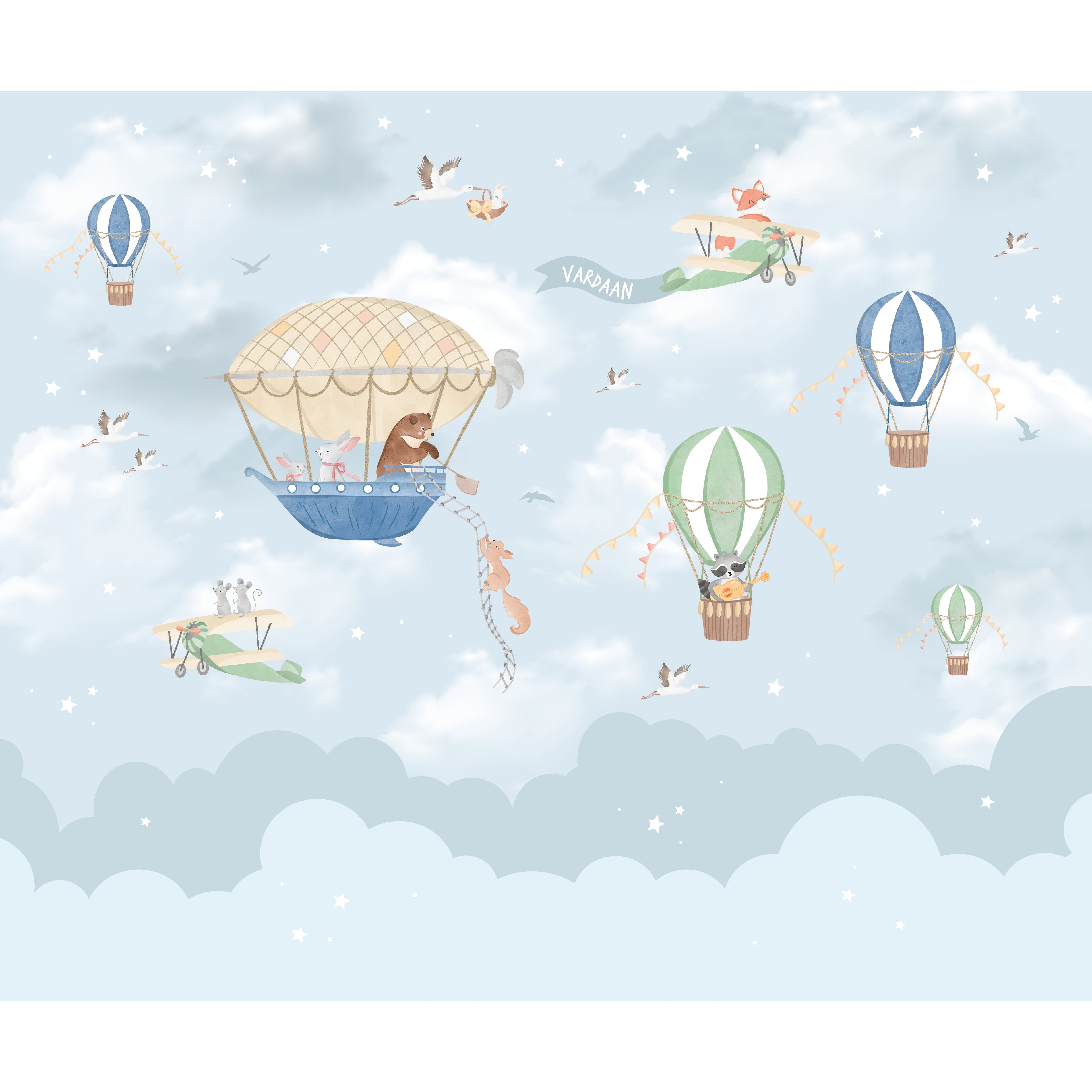 Blue Hot Air Wallpaper