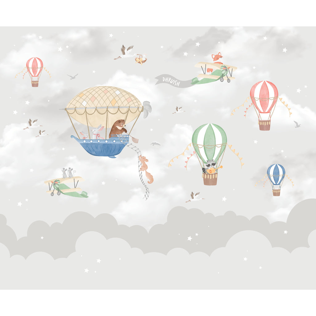 Grey Hot Air Wallpaper