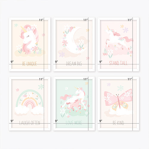 Unicorn Rainbows Wall Art