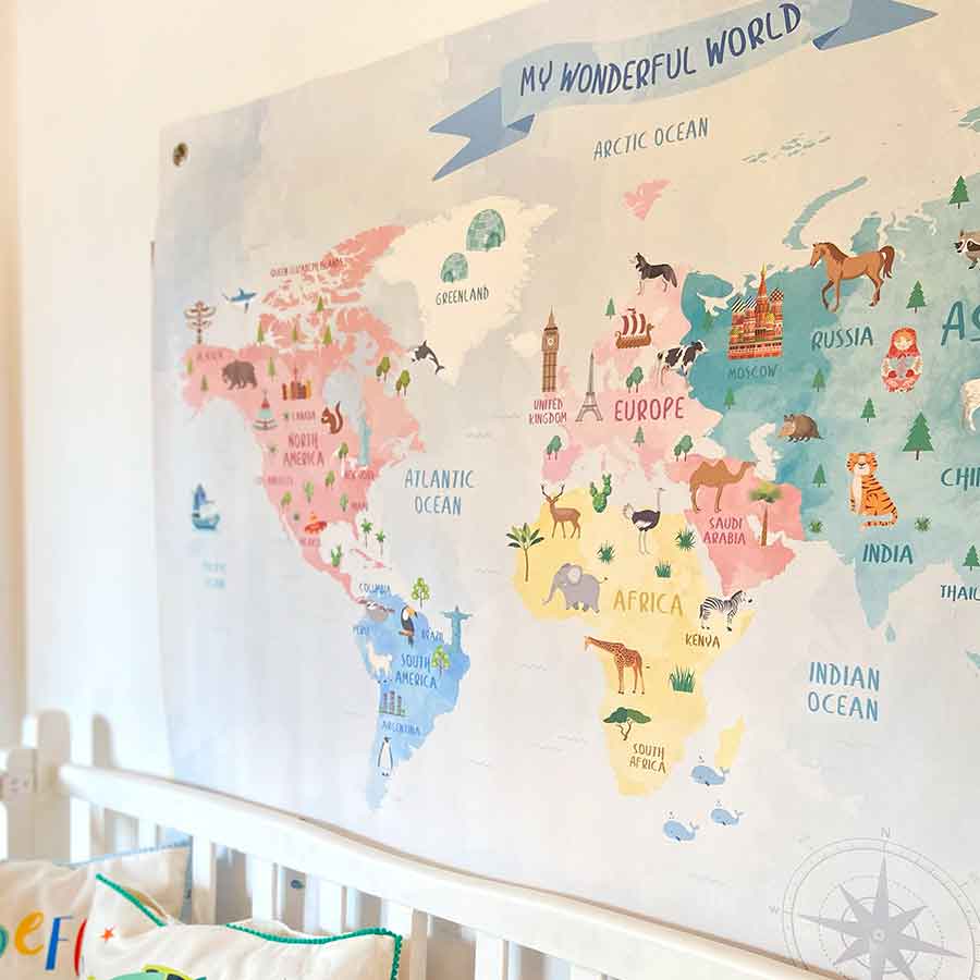 World Map Wall Art