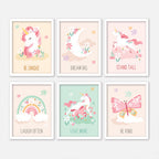 Unicorn Rainbows Wall Art